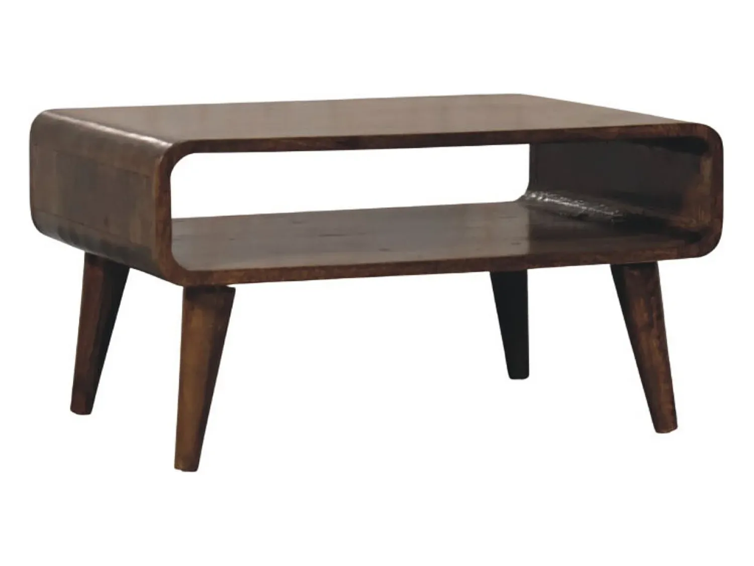 Mesa De Centro* Artisan Furniture Mesa de centro com bordas arredondadas Castanho