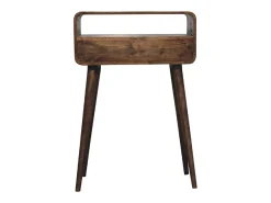 Consola* Artisan Furniture Mini consola curva cinza desbotado Castanho