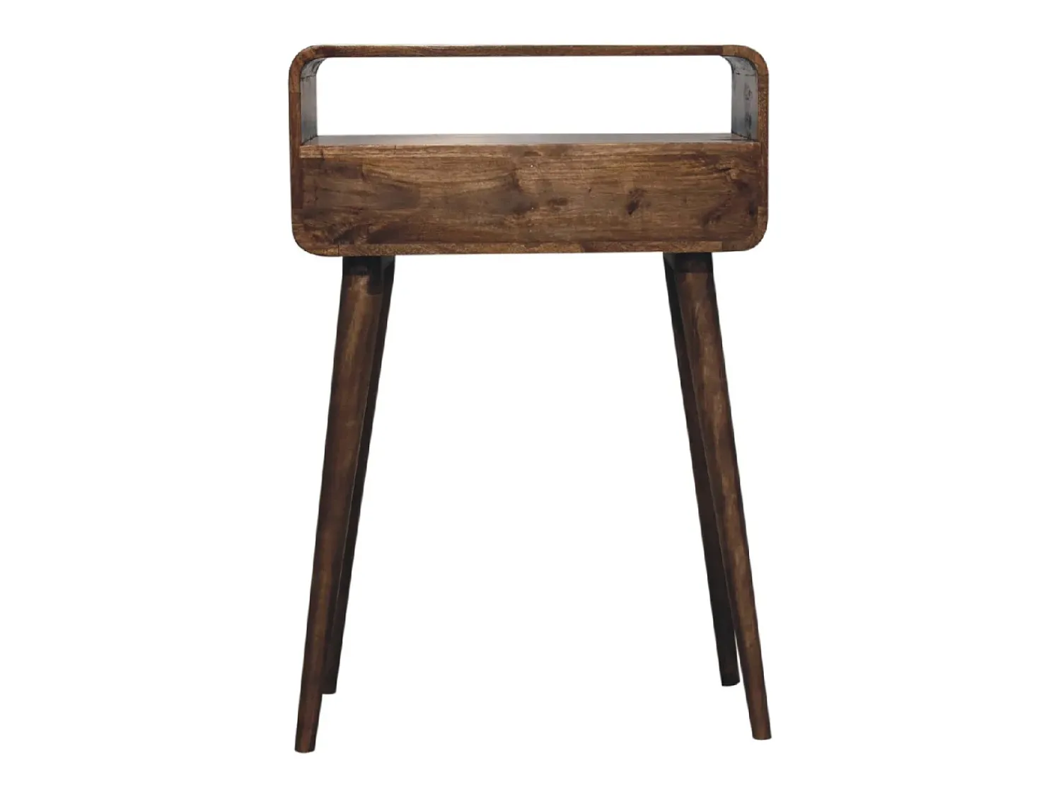 Consola* Artisan Furniture Mini consola curva cinza desbotado Castanho
