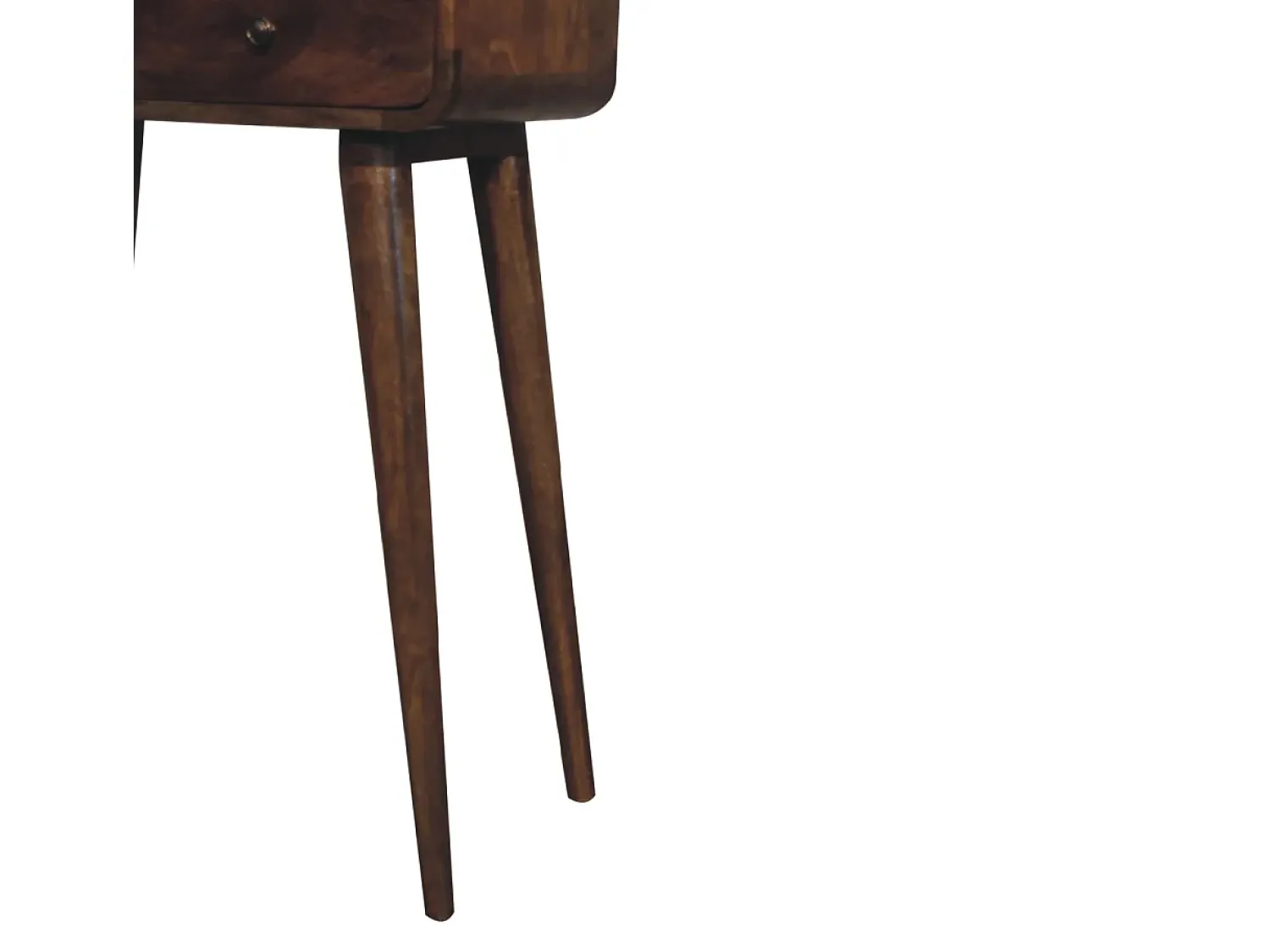 Consola* Artisan Furniture Mini consola curva cinza desbotado Castanho