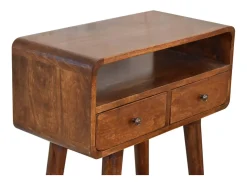 Consola| Artisan Furniture Mini consola em castanheiro Castanho