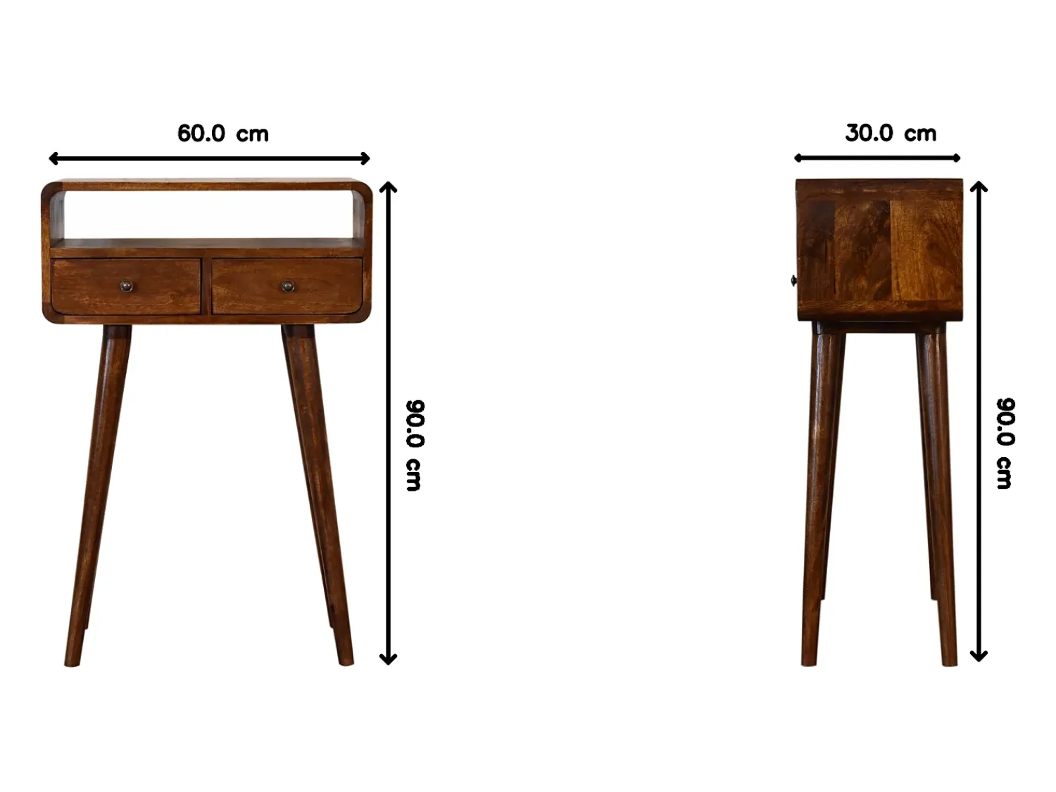 Consola| Artisan Furniture Mini consola em castanheiro Castanho