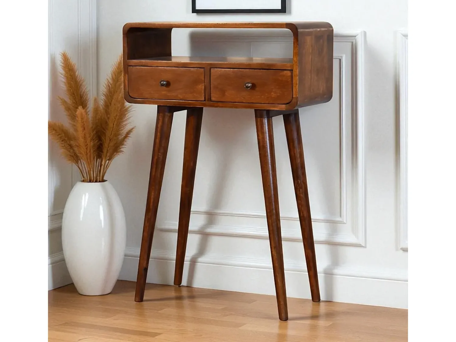 Consola| Artisan Furniture Mini consola em castanheiro Castanho