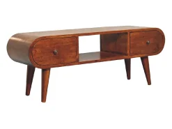 Móvel De Tv* Artisan Furniture Móvel de TV em madeira maciça de castanheiro Londres Castanho chocolate