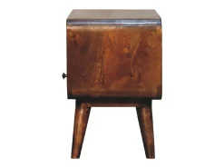 Móvel De Tv* Artisan Furniture Unidade de TV Mini Curva em Castanheiro em Madeira Maciça Castanho