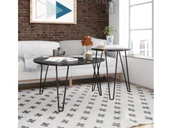 Mesa De Centro|Novogratz Athena | Mesas de apoio em mármore Preto