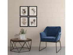 Poltrona|Dorel Home Avery | Cadeira de Acento em Veludo Azul