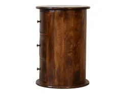 Acessórios De Arrumação* Baú com 3 gavetas Chestnut Drum Castanho