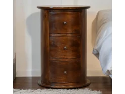 Acessórios De Arrumação* Baú com 3 gavetas Chestnut Drum Castanho