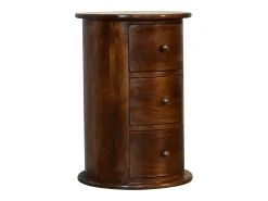 Acessórios De Arrumação* Baú com 3 gavetas Chestnut Drum Castanho