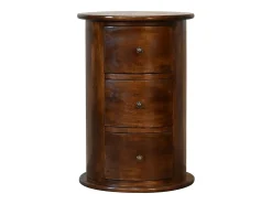 Acessórios De Arrumação* Baú com 3 gavetas Chestnut Drum Castanho