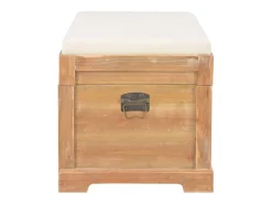 Acessórios De Arrumação|vidaxl Baú de arrumação com almofadão 80x40x40 cm MDF Natural claro