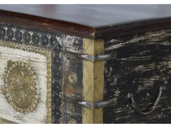 Acessórios De Arrumação*Giner y colomer Baú de madeira de mangueira com detalhes em bronze Multicor