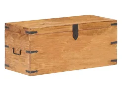 Acessórios De Arrumação|vidaxl Baú 90x40x40 cm madeira de acácia maciça Natural claro