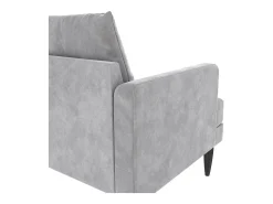 Clearance Novogratz Bailey | Sofá 3 Lugares em Veludo Cinza Claro Cinzento