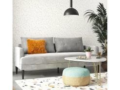 Clearance Novogratz Bailey | Sofá 3 Lugares em Veludo Cinza Claro Cinzento