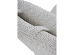 Poltrona| Balanço estofado em chenille e pernas metálicas Branco