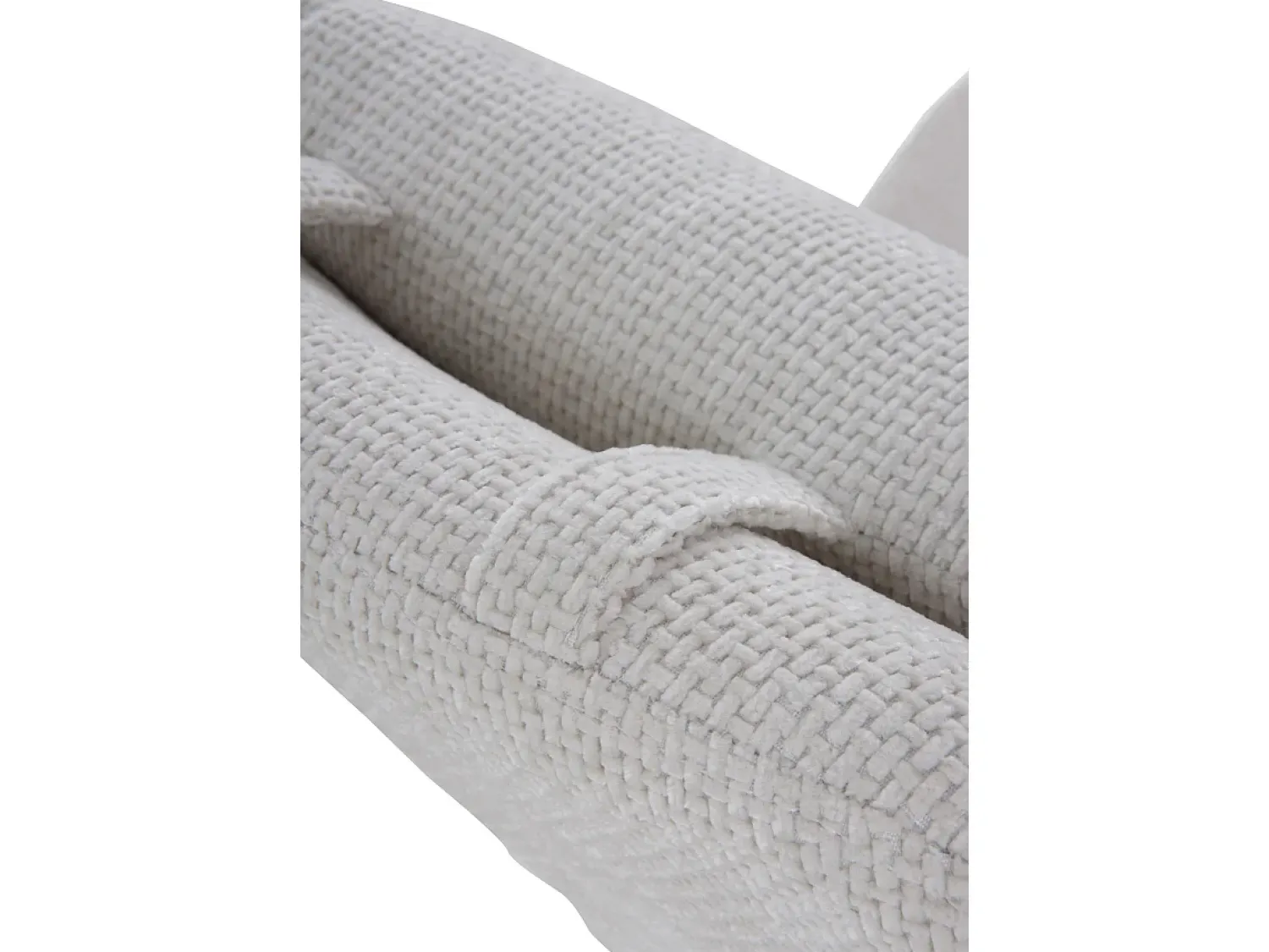 Balanço estofado em chenille e pernas metálicas Branco