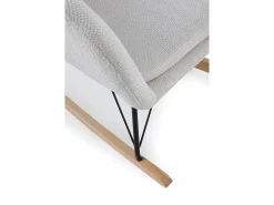 Balanço estofado em chenille e pernas metálicas Branco