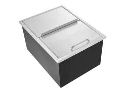 Balde de Gelo SucceBuy, 55,23 L, 61x46x33 cm, Geladeira de Aço Inoxidável com Tampa Deslizante, para Cozinha Exterior Vinho Cerveja^ Acessório Vinho E Bar