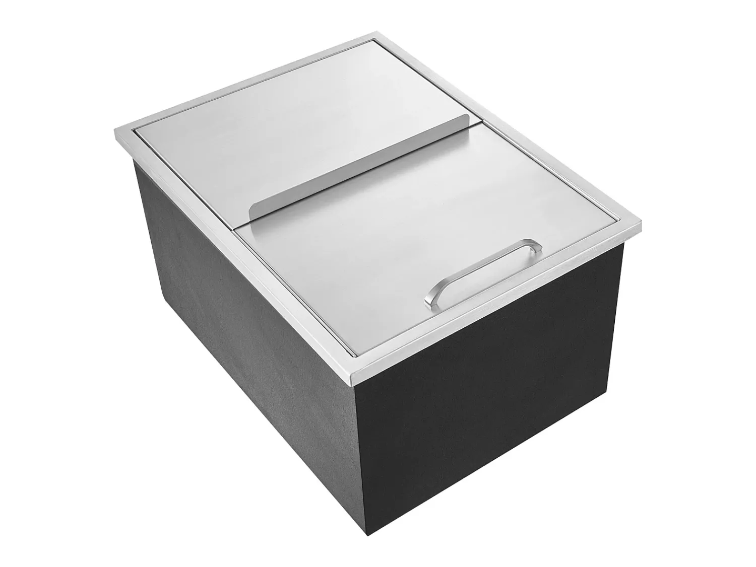 Balde de Gelo SucceBuy, 55,23 L, 61x46x33 cm, Geladeira de Aço Inoxidável com Tampa Deslizante, para Cozinha Exterior Vinho Cerveja^ Acessório Vinho E Bar