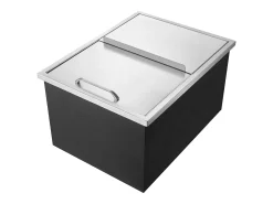 Balde de Gelo SucceBuy, 55,23 L, 61x46x33 cm, Geladeira de Aço Inoxidável com Tampa Deslizante, para Cozinha Exterior Vinho Cerveja^ Acessório Vinho E Bar