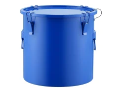 Acessório Vinho E Bar* Balde de Graxa SucceBuy para Frigideira, 37 L, Bacio de Óleo com Bolsa Filtro, , Aço Carbono com Revestimento Antiferrugem Azul
