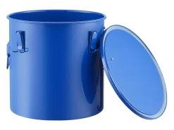 Acessório Vinho E Bar* Balde de Graxa SucceBuy para Frigideira, 37 L, Bacio de Óleo com Bolsa Filtro, , Aço Carbono com Revestimento Antiferrugem Azul