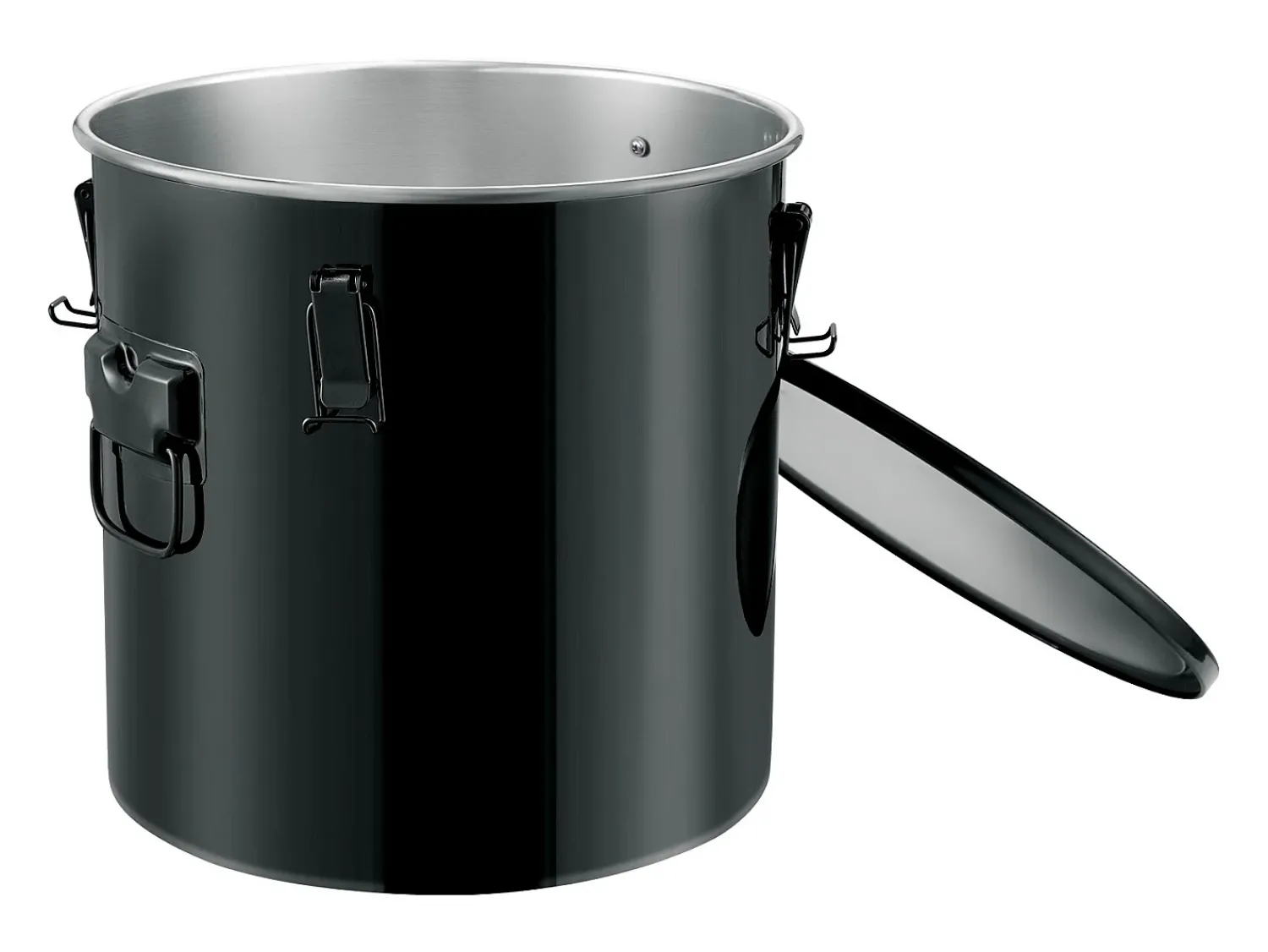 Balde de Graxa SucceBuy para Frigideira, Balde de 37 L com Bolsa Filtro, , Aço Carbono com Revestimento Antiferrugem Preto
