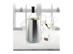Balde Térmico para Champanhe em Aço Inoxidável 18/10 Parede Dupla 15,3x18,8 cm - Mantém Fresco Sem Gelo - Lacor^ Acessório Vinho E Bar