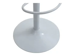 Banco|Vente-unique Banco alto em pele sintética, altura regulável, cor natural claro e branco - MONTENEGRO Natural claro / Branco