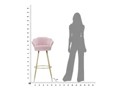Banco| Banco alto Vienna 55X53X110cm Rosa