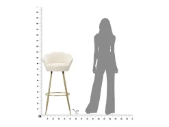 Banco| Banco Alto VKH451, , 55x53x110 cm, Kendra Home Bege