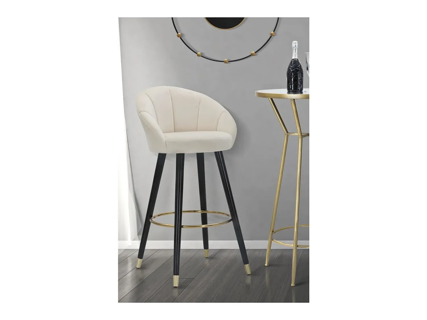 Banco| Banco Alto VKH429, , 55x56x104 cm, Kendra Home Bege