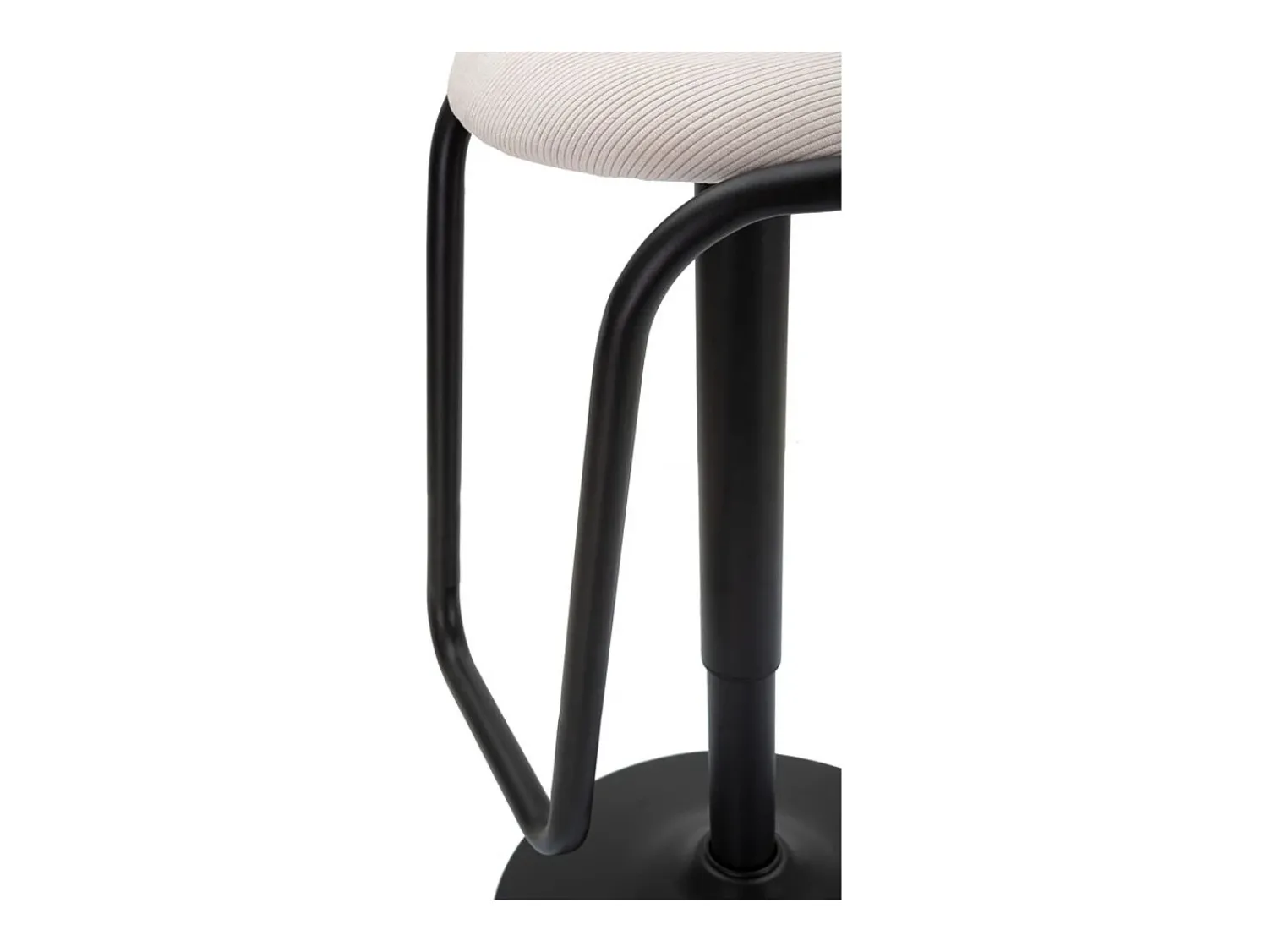 Banco* Banco Alto VKH448, Branco, 41x41x61 cm, Kendra Home Preto
