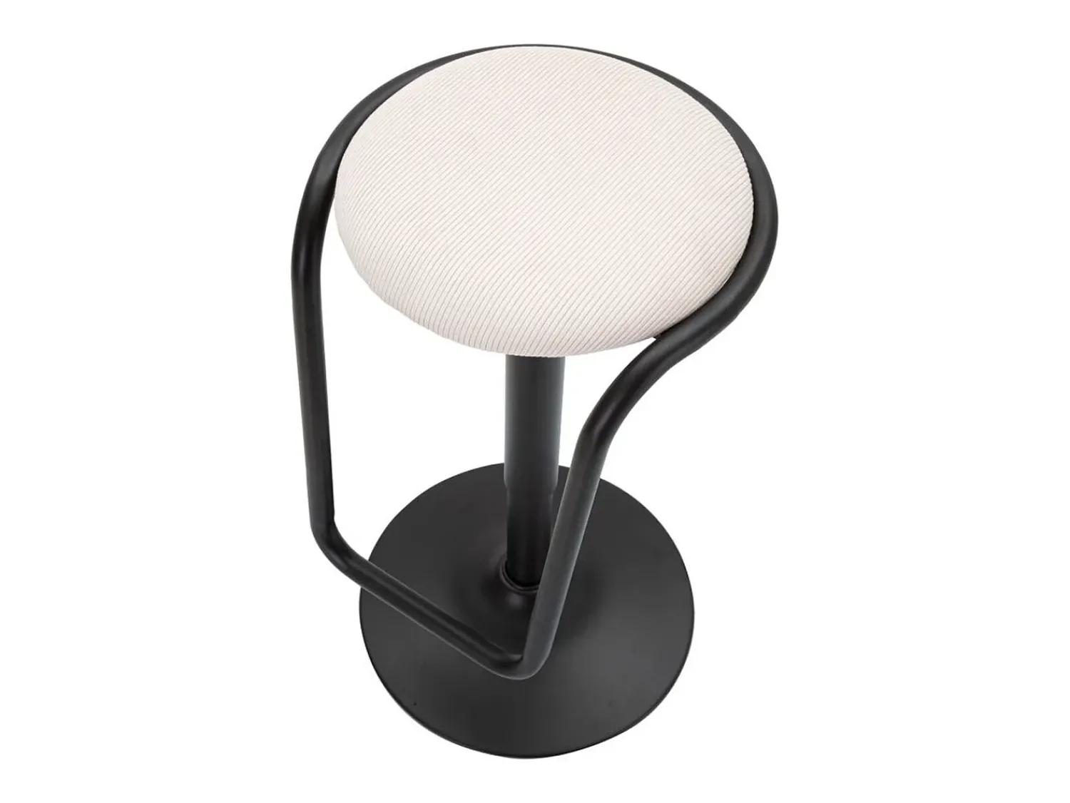 Banco* Banco Alto VKH448, Branco, 41x41x61 cm, Kendra Home Preto