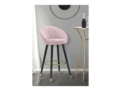Banco* Banco Alto VKH431, Cor-de-rosa, 55x56x104 cm, Kendra Home Rosa claro