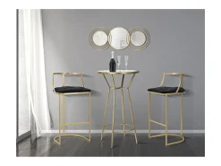 Discount Banco Alto VKH450, Ouro, 45x45x90 cm, Kendra Home Dourado