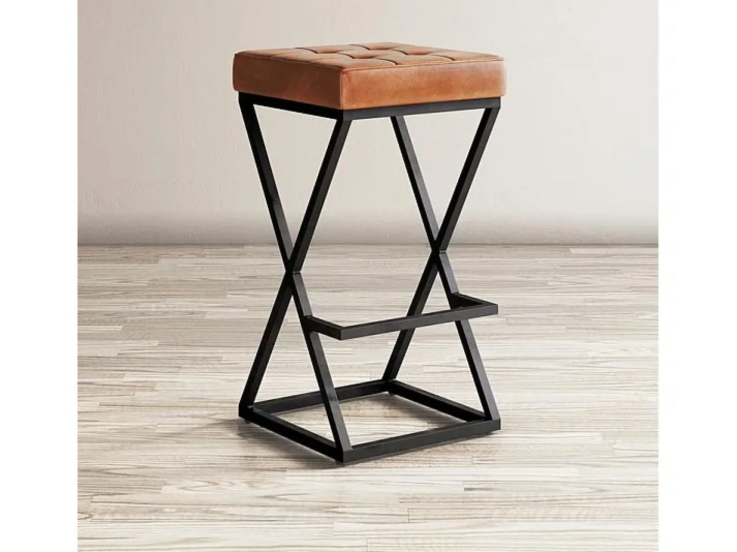 Clearance Banco alto 38x74x38 cm castanho Avola AV1730-192S Preto / Castanho