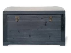 OZAIA Banco baú com almofada em linho, C. 80 x P. 40 x A. 53 cm, e bege, TURZA^ Acessórios De Arrumação