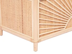 Discount OZAIA Banco baú em vime trançado com almofada, C.91 x P. 43 x A. 51 cm, Natural, SOLEYA Natural claro