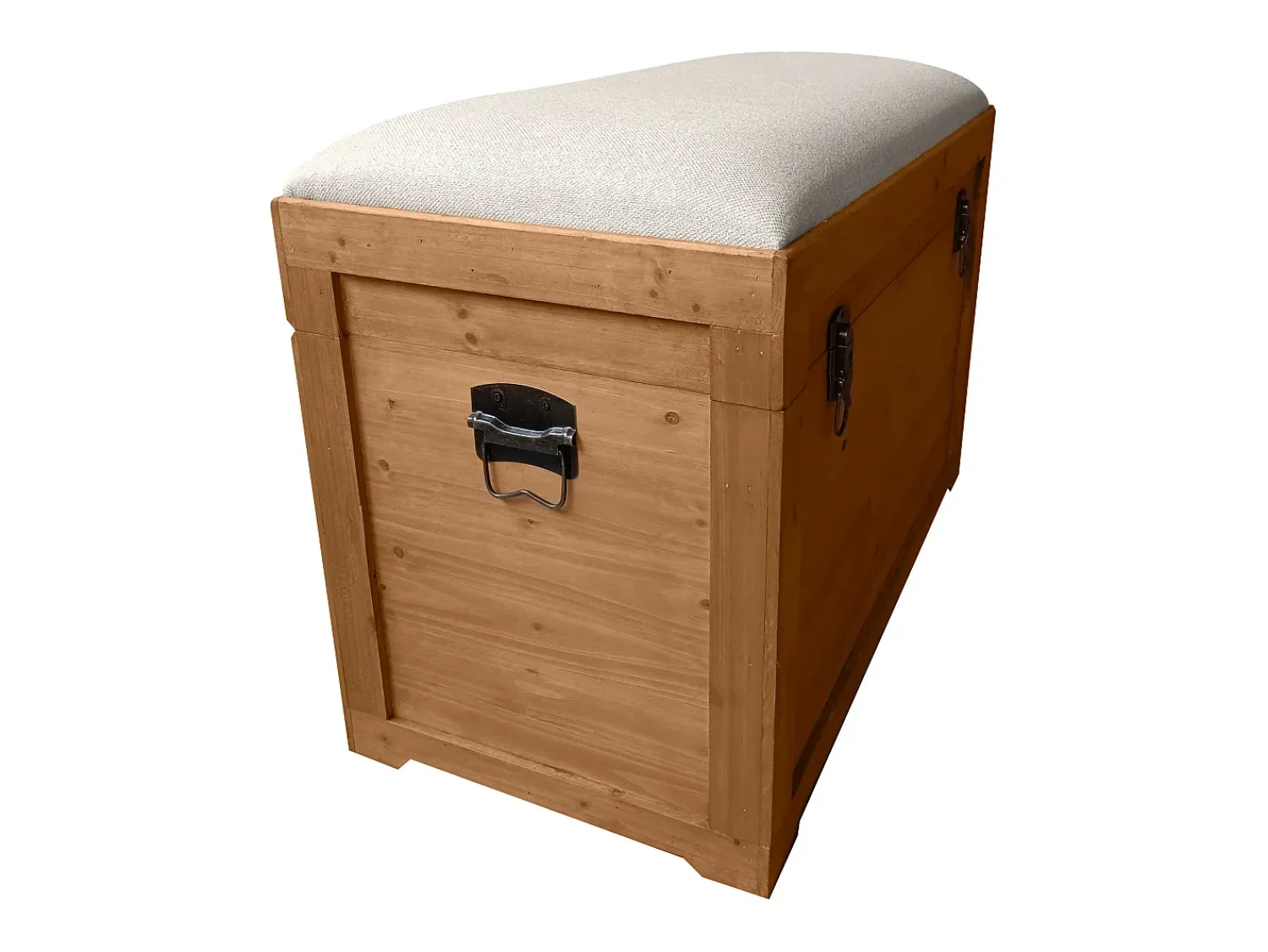 Acessórios De Arrumação*OZAIA Banco com arrumação com almofada em linho C80xL40xA53 cm natural e bege - TURZA Bege / Natural claro