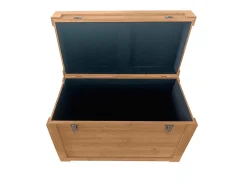 Acessórios De Arrumação*OZAIA Banco com arrumação com almofada em linho C80xL40xA53 cm natural e bege - TURZA Bege / Natural claro