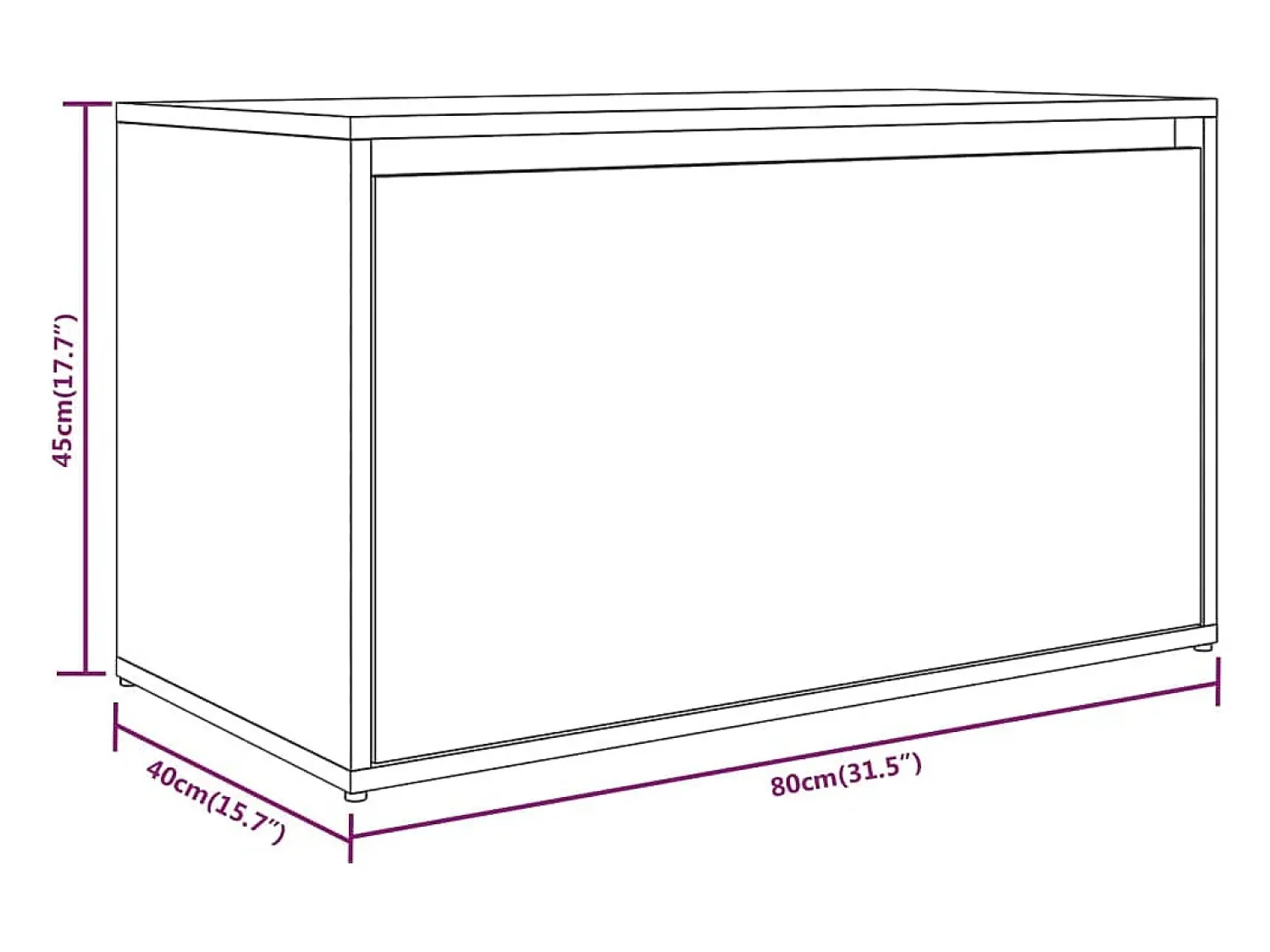 vidaxl Banco corredor 80x40x45 cm derivados de madeira sonoma^ Móvel De Arrumação|Sapateira