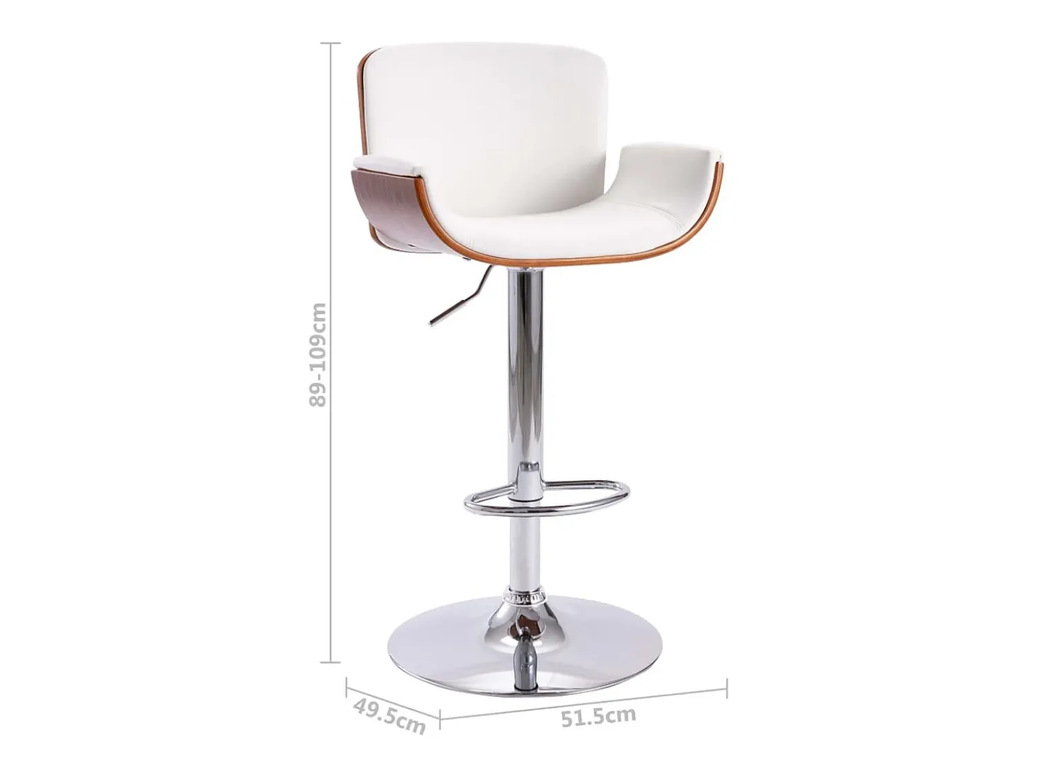 Banco|vidaxl Banco de bar couro artificial Branco
