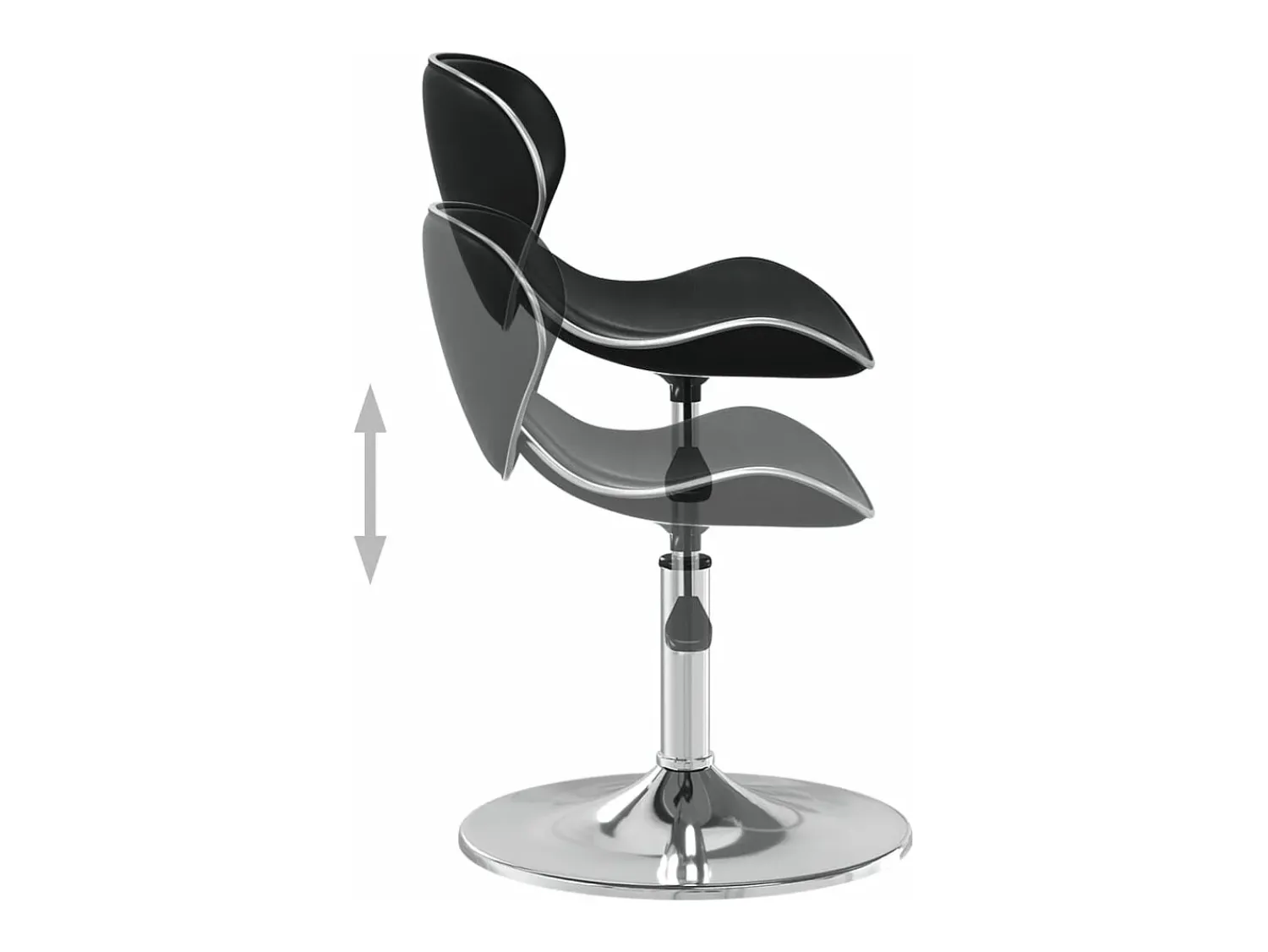 New vidaxl Banco de bar couro artificial Preto