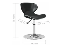 New vidaxl Banco de bar couro artificial Preto