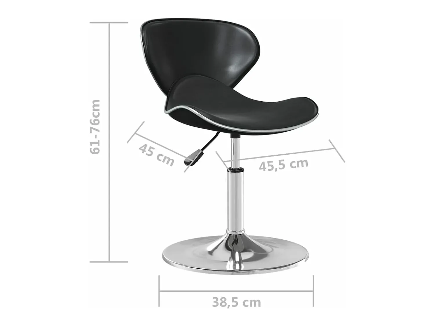 New vidaxl Banco de bar couro artificial Preto