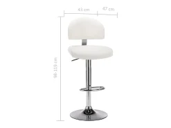 New vidaxl Banco de bar couro artificial Branco