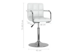 vidaxl Banco de bar couro artificial^ Banco